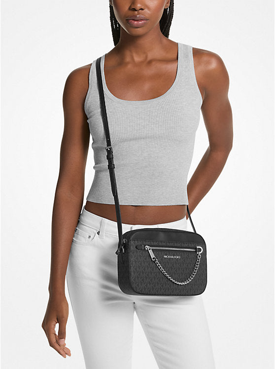 Bolsa cruzada Jet Set grande con logotipo